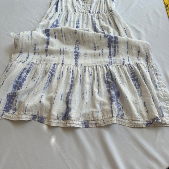 Rails Delilah White Linen Blend Midi Dress in Cloud Tie Dye Size L - Picture 9 of 12